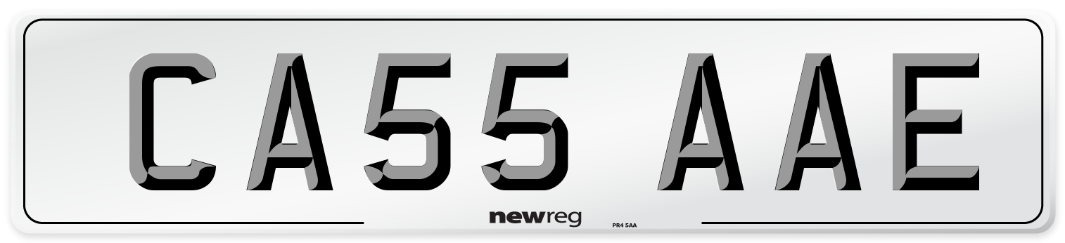 CA55 AAE Number Plate from New Reg